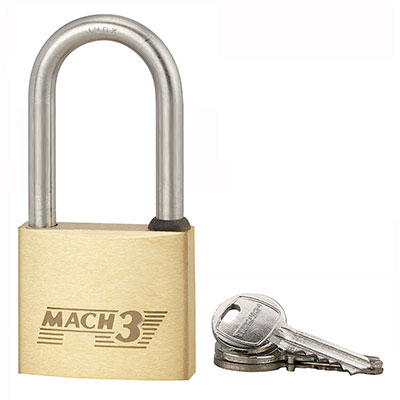 THIRARD - Cadenas MACH 3 inox 40mm anse 1/2 haute + 3 clés