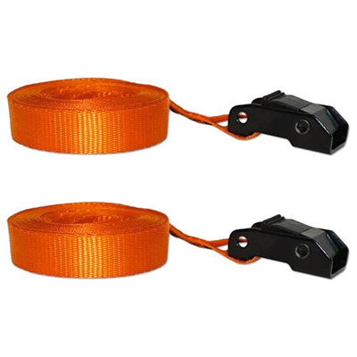 Sangles avec came à griffes polyester - orange - l. 25mm x L. 2.50m - vendu par 2