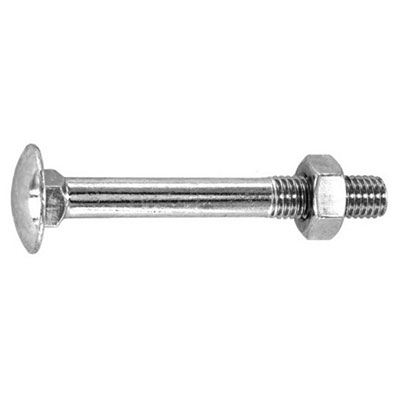 Boulon TRCC + écrou inox A2 - tête demi-ronde FP ø 12 x L. 120mm - vendu par 25