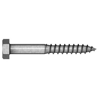 Tirefonds inox A2 - tête hexagonale FP ø 12 x L. 160mm - vendu par 25