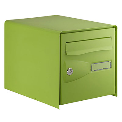 DECAYEUX - Boîte aux lettres KREOL simple face - vert clair - l. 30.2 x P. 41 x H. 30cm + 2 clés