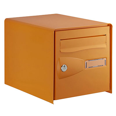 DECAYEUX - Boîte aux lettres KREOL simple face - orange - l. 30.2 x P. 41 x H. 30cm + 2 clés