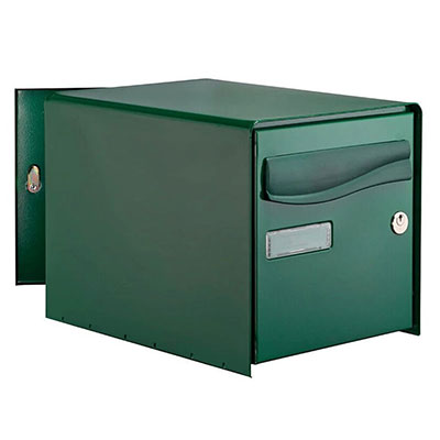 DECAYEUX - Boîte aux lettres R-BOX LYS double face - vert foncé - l. 30.2 x P. 41 x H. 30cm + 2 clés