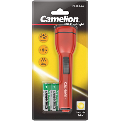 Lampe de poche CAMELION FL1L2AAR6P avec piles