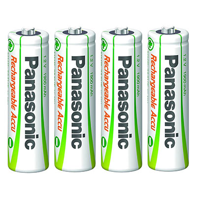 Piles PANASONIC rechargeables AA LR6 - 1900mAh - vendu par 4