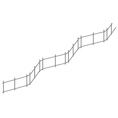 COFRA - Cales continues ZIG ZAG acier H. 5cm x L. 2m