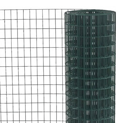 Grillage soudé Plastifort mailles carrées 50 x 50mm - vert - ø 2.85mm x H. 2m - rouleau de 25m