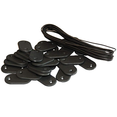 Fixations brise vue Fixcane - anthracite - vendu par 26