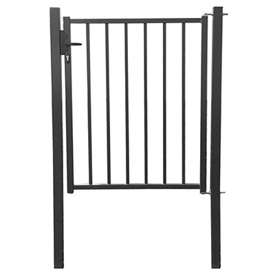 Portillon ILLICLÔT barreaudé prémonté galva - gris anthracite - l.1 x H. 2m
