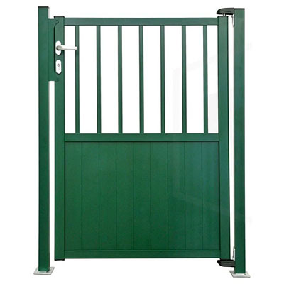 Portillon VENSAC semi-ajouré alu - vert - l. 1 x H. 1.50m