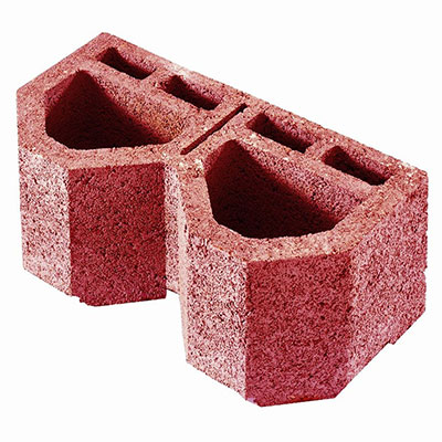 Bétoflor béton - rouge - l. 25 x L. 50 x H. 20cm