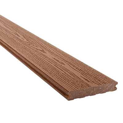 SILVADEC - Lame de deck ELEGANCE bois composite - brun exotique - structuré veiné Ep. 23 x l. 138mm x L. 4m