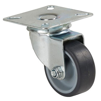 Roulette platine pivotante sans frein ø 50 mm - charge max. 40kg