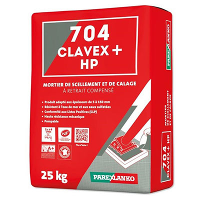 PAREXLANKO - Mortier de scellement 704 CLAVEX+ HP NF - sac de 25kg