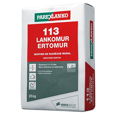 PAREXLANKO - Mortier de ragréage mural 113 LANKOMUR ERTOMUR - gris - sac de 25kg