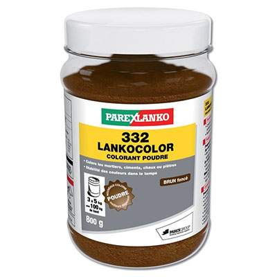 PAREXLANKO - Colorant ciment 332 LANKOCOLOR - brun foncé - 800g