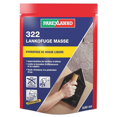 PAREXLANKO - Hydrofuge de masse liquide 322 LANKOFUGE MASSE - 500ml