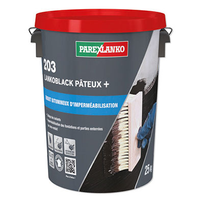PAREX LANKO - Enduit bitumineux d'imperméabilisation - 25 kg