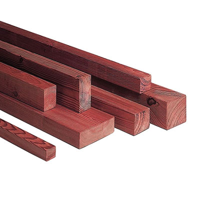 Bois OKAN rouge  AD - classe 5 - Ep. 80 x l. 120mm x 4 m