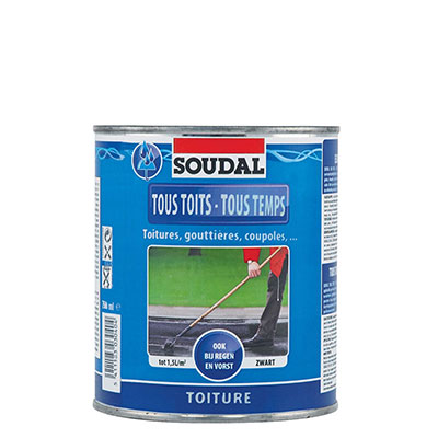 SOUDAL - Imperméabilisant Tous Toits / Tous Temps - gris - 750ml