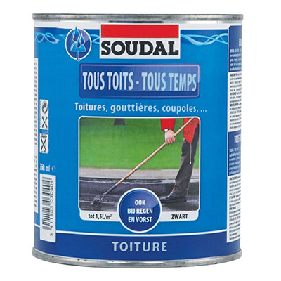SOUDAL - Imperméabilisant Tous Toits / Tous Temps - gris - 4L
