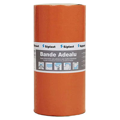 SIPLAST - Adhésif d'étanchéité ADEALU - terracotta - larg. 15cm - rouleau de 10m