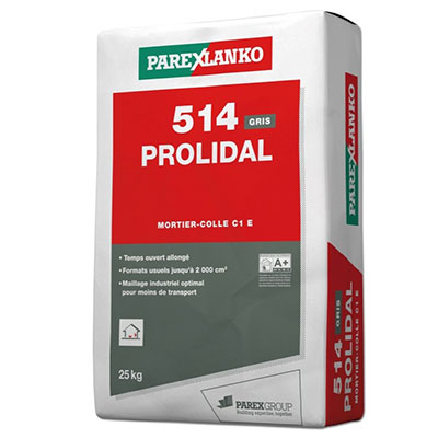 PAREXLANKO - Mortier-colle C1 E 514 PROLIDAL - gris - sac de 25kg