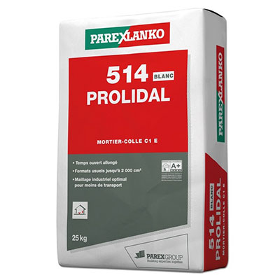 PAREXLANKO - Mortier-colle C1 E 514 PROLIDAL - blanc - sac de 25kg