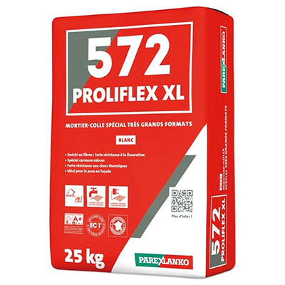 PAREXLANKO - Mortier-colle spécial très grands formats 572 PROLIFLAX XL - blanc - sac de 25kg