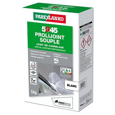 PAREXLANKO - Joint de carrelage spécial supports déformables 5045 PROLIJOINT SOUPLE - blanc - 5kg