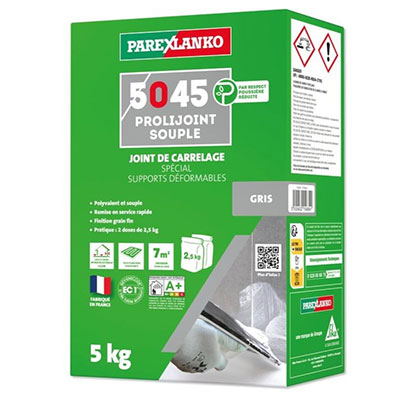 PAREXLANKO - Joint de carrelage spécial supports déformables 5045 PROLIJOINT SOUPLE - gris - 5kg