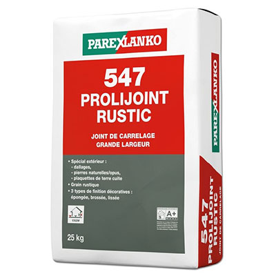 PAREXLANKO - Joint de carrelage spécial grandes largeurs 547 PROLIJOINT RUSTIC - pierre - sac de 25kg