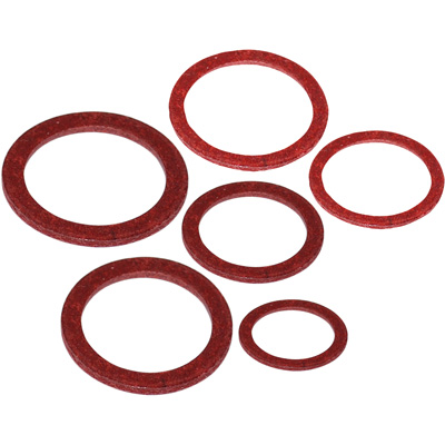 BOUTTE - Joints fibre: Assortiment de 12 joints fibre pour filetage mâle