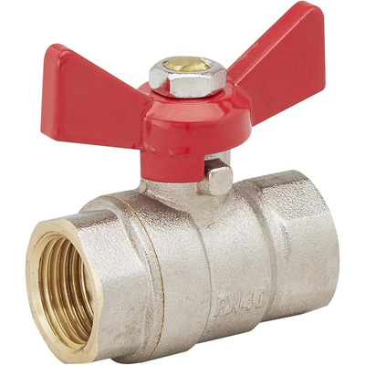 BOUTTE - Vanne d'arrêt 1/4 tour double femelle à manette papillon FF 26x34 - ACS