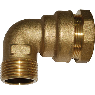 BOUTTE - Raccord laiton - Coude mixte serrage extérieur mâle 15x21 tuyau 25
