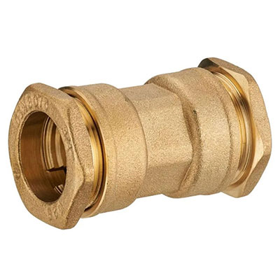 BOUTTE - Jonction égale laiton pour tube polyéthylène ø 25 x L. 45mm