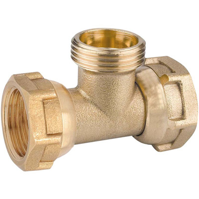 BOUTTE - Té femelle-mâle-femelle à écrou mobile F15x21 - M20x27 - F20x27