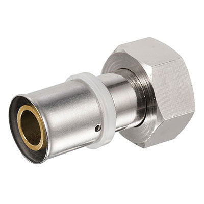 BOUTTE - Union femelle 15x21 à sertir à écrou mobile pour tube synthétique ø 16mm