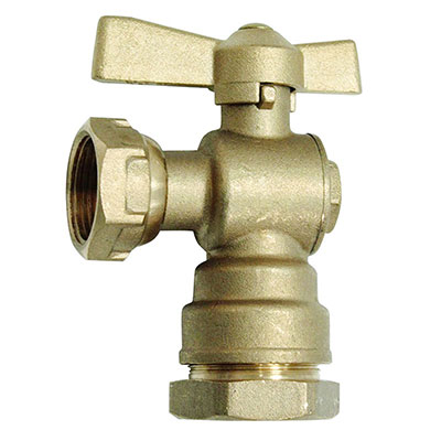 BOUTTE - Vanne femelle 20x27 équerre laiton pour tube polyéthylène ø 25mm