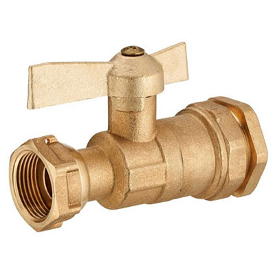 BOUTTE - Vanne d'arrêt droite laiton femelle 20x27 pour tube polyéthylène ø 25mm