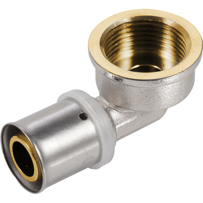 BOUTTE - Coude Femelle à sertir pour tube multicouche Filetage F.20x27 Tube Ø16