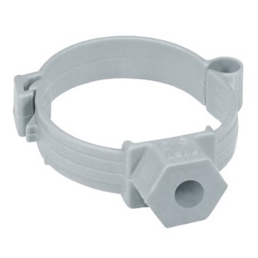 FIRST - Collier à clips PVC pour tuyau d'évacuation - gris - ø 50mm