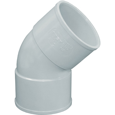 FIRST - Coude évacuation  PVC  gris - femelle/femelle  45°  Ø 50mm