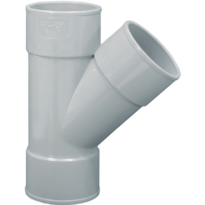 FIRST - Culotte évacuation PVC grise 45° mâle/femelle Ø 40mm