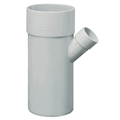 FIRST - Culotte réduite PVC NF-Me - gris - mâle/femelle 45° ø 100/50