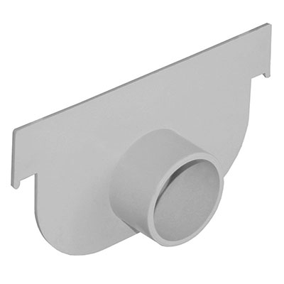 FIRST - Fond de naissance bas pour caniveau - gris - ø 40mm