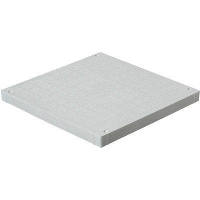 FIRST - Couvercle pour raccordement de tuyaux pluviales - Tampon PP gris - l.300 x L.300 mm