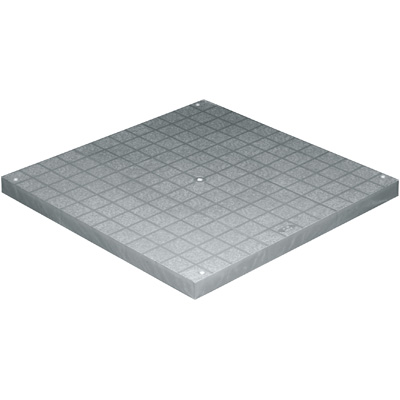 FIRST - Couvercle pour raccordement de tuyaux pluviales - Tampon PP gris - l. 400 x L.400 mm