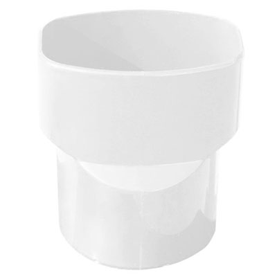FIRST - Adaptateur ovoïde de gouttière PVC - blanc - femelle ø 92 x 57mm / mâle ø 80mm