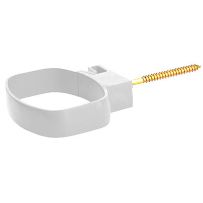 FIRST - Collier à clips PVC pour tuyau ovoïde d'évacuation - blanc - ø 92 x 57mm